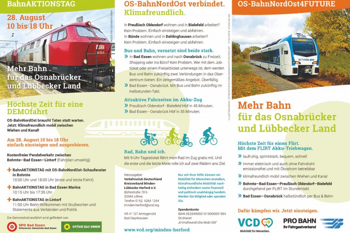 Bahnaktionstag am 28. August 2021