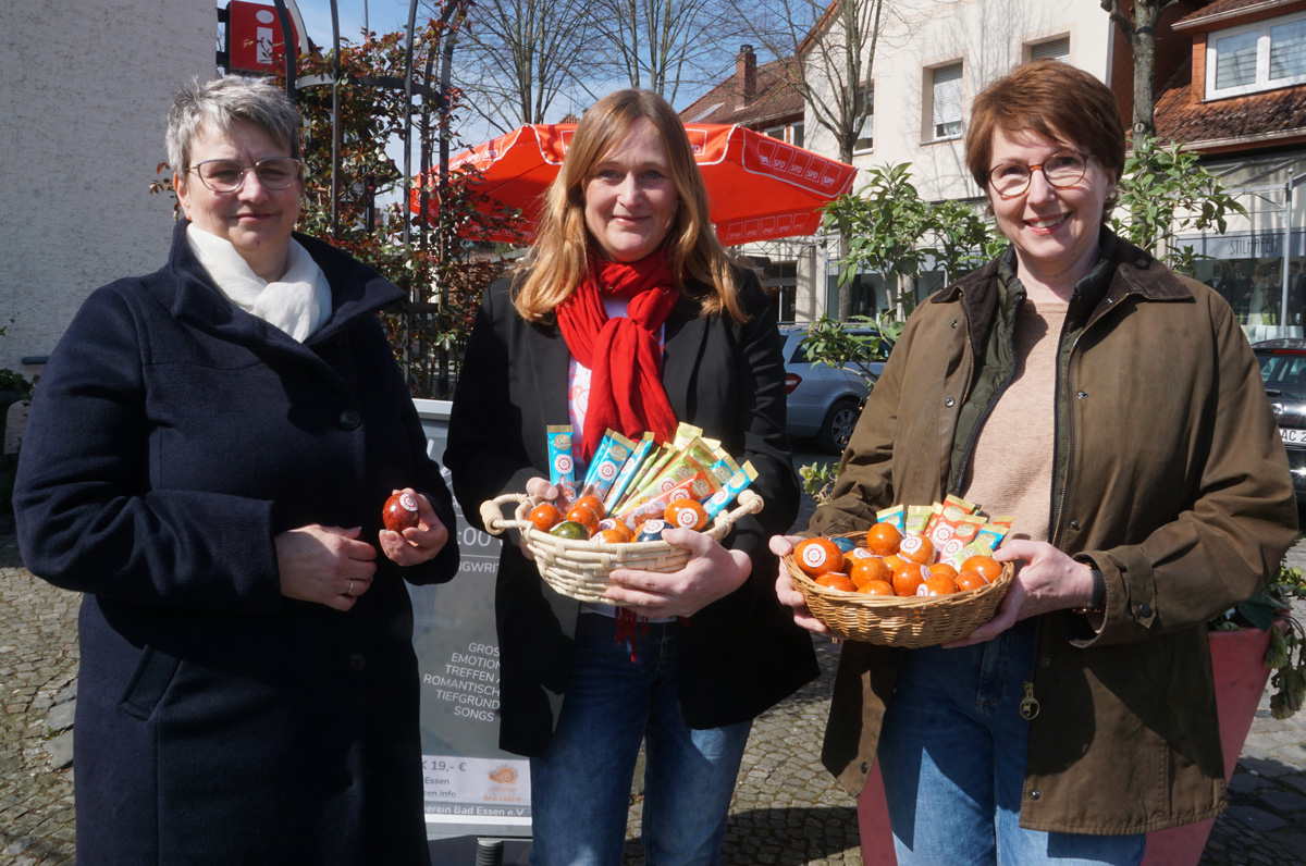 Ostereieraktion 2023 mit Doris Kretschmer-Wurps, Silke Depker, Elke Matthey